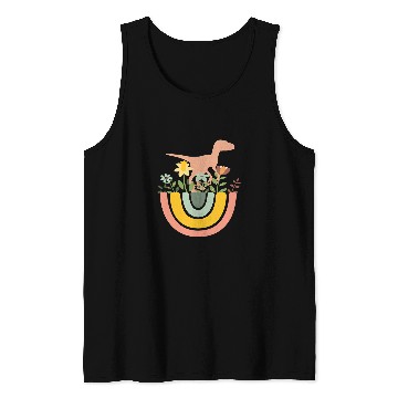 Discover Dinosaur Pet Raptor Velociraptor Dino Rainbow Boho Bohemian Tank Tops