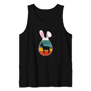Discover Goats Pet Vintage Retro Goats In Easter Egg Bunny Tank Tops