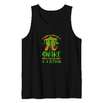 Discover Python Pet Pithon Pi Symbol Funny Math Teacher Tank Tops