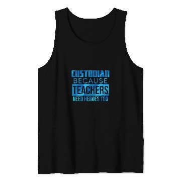Discover Custodian Design for Janitor Funny Cleaner Tank Tops