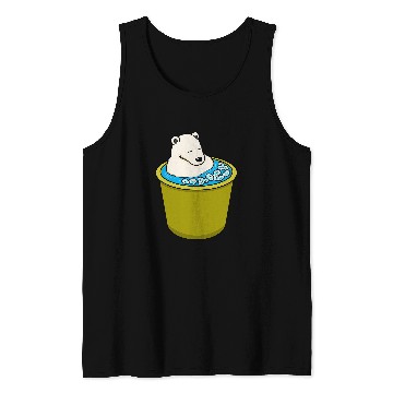 Discover Polar Bear Ice Bathing Wildlife Animal Tank Tops