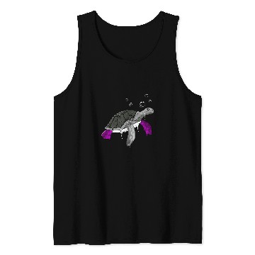 Discover Turtle Pet LGBT Asexual Pride Ace Flag Sea Turtle Subtle Tank Tops