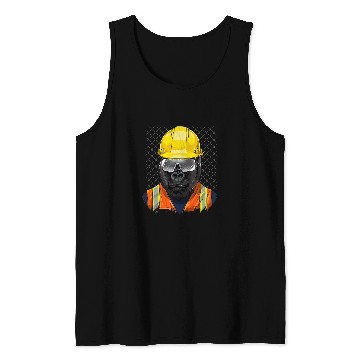 Discover Gorilla Pet Construction Worker Great Ape Gorilla Primate Animal 016 Tank Tops