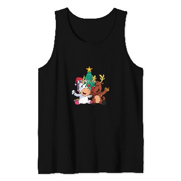 Discover Unicorn Pet cute Christmas motif reindeer unicorn Christmas tree Tank Tops