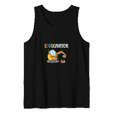 Discover Excavator Fun Easter Egg Eggscavator Easter Sunday Funny Tank Tops
