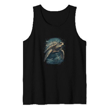 Discover Turtle Pet Deep Blue Sea Under The Sea Turtle Men Women Tank Tops