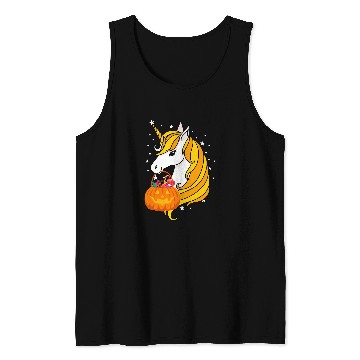 Discover Unicorn Pet Cute Candy Corn Unicorn Halloween Tank Tops