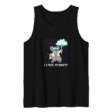 Discover Koala Pet I Love Science Nerd Geek Chemistry Scientist Koala Bear Tank Tops