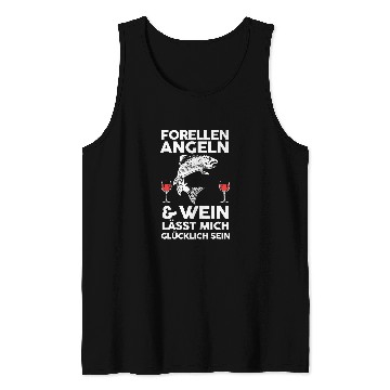 Discover Fishing Fun Wines Trout Angler Tank Tops