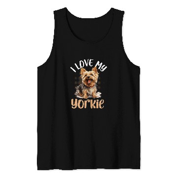 Discover Yorkshire Pet Terrier Dog Yorkie I love my Yorkie Tank Tops