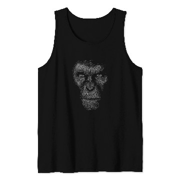 Discover Gorilla Pet face scribble art head for lover Silverback animals Tank Tops