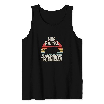 Discover Pig Pet Vintage Retro Hog Removal Technician Pig Boar Hunting 99 Tank Tops
