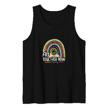 Discover Book Fun All Together Now Summer Reading Rainbow Hand 2 Tank Tops