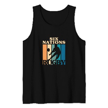 Discover Sport Rugby 6 Nations englands France Wales Scotland Italy Ireland 2 Tank Tops