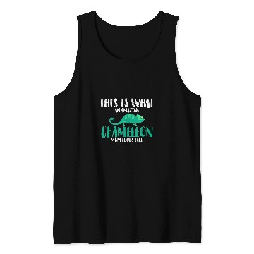 Discover Chameleon Pet Mom Joke Mommy Lizard Pet Tank Tops