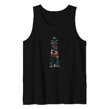 Discover Whale Pet Fish Seagull Sun Planet Island Sea Lighthouse Tank Tops