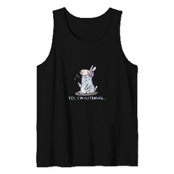 Discover Llama Pet Yes Im Listening Introvert Music Fan Nerd Llama Alpaca Tank Tops