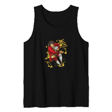 Discover Sport Rugby Amadeus Mozart Musical Player Rugby Team Tank Tops