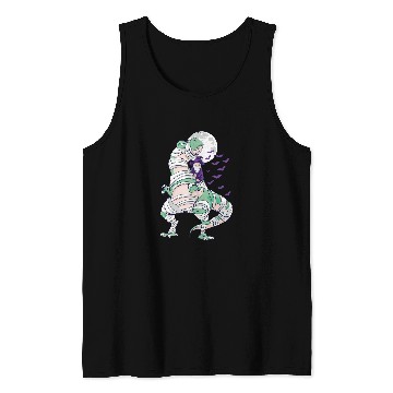 Discover Dinosaur Pet Halloween Trex Dinosaur Mummy and Wizard Bats Funny Costume Tank Tops