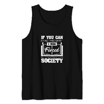 Discover Book Fun if you can read this ced to put book down rejoin society Tank Tops