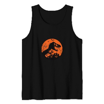 Discover Dinosaur Pet Halloween Night Pumpkin JackOLantern TRex 8 Tank Tops