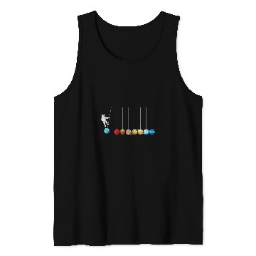 Discover Astronaut Job Planets Spaceman Funny Space Dwarf Solar System Tank Tops