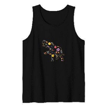 Discover Elephant Mammal Celestial Animals Space Aesthetic Solar Planets Tank Tops