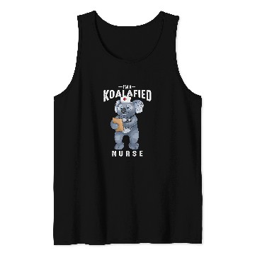 Discover Koala Pet Im A Koalafied nurses Cool RN Koala Nursing Bear Funny Tank Tops
