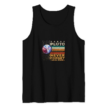 Discover Astronaut Job Pluto Never Forget Watercolor Retro Style Space Science Tank Tops