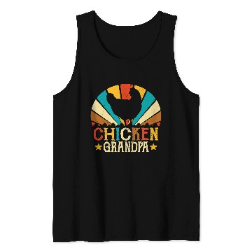 Discover Chicken Pet Grandpa Funny Poultry Farm Chicken Tank Tops