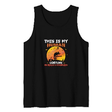 Discover Chameleon Pet This Is My Human Costume Im Really a Chameleon Halloween Tank Tops