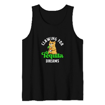 Discover Funny Tequila Drinking Cat Lover Salt Lime Bartender Drink 26 Tank Tops