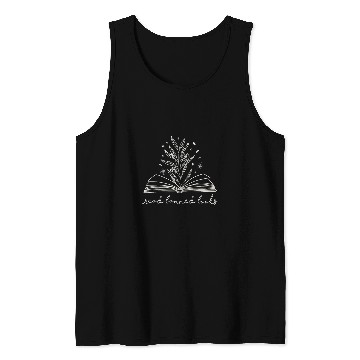 Discover Book Fun Read Banned Books Floral Botanical Book Design Tank Tops