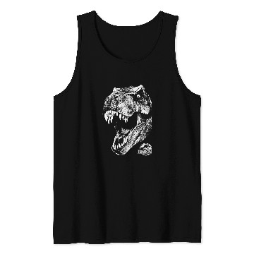 Discover Dinosaur Pet Jurassic Park TRex White Head Roaring Tank Tops