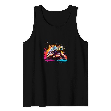 Discover Turtle Pet Splash Art Box Turtle Lover Colorful Tank Tops
