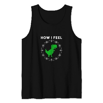 Discover Dinosaur Pet Surrounded By Snowflakes Funny Old School Boomer Tank Tops