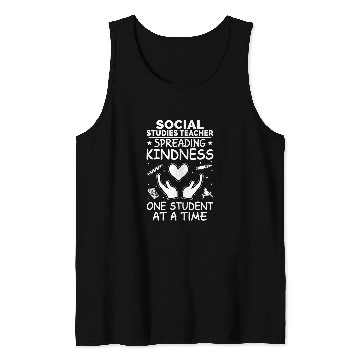 Discover Book Fun Social Studies Teacher Spreading Kindness One Student Tank Tops