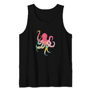 Discover Octopus Pet Cute Colorful Octopus Art Sea Life Tank Tops