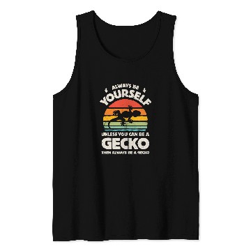 Discover Gecko Pet Always Be Yourself Retro vintages 70s Men Women Reptile Tank Tops