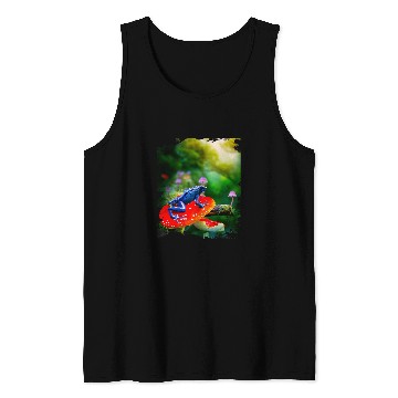 Discover Frog Pet Poison Dart Arrow Frog On The Mushroom Tank Tops