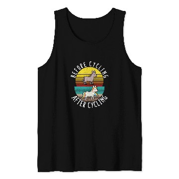 Discover Unicorn Pet Before After Cycling Unicorn Bicycle Mountain Biking Cyclist 3 Tank Tops
