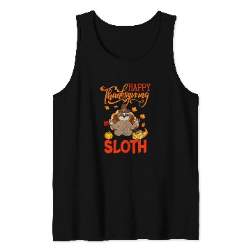 Discover Sloth Pet Happy Thanksgiving Sloth Costume Turkey Fall Leaves Lover Tank Tops