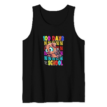 Discover Pig Pet 100 Days Of School Tank Tops