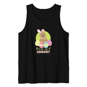 Discover Otter Pet Otters Easter Otter Funny Sea Otter Rabbit Easter Bunny Egg Hunter Tank Tops