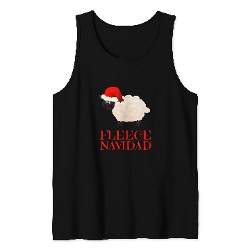 Discover Sheep Pet Funny Feliz Navidad Pun Sheep Fleece Navidad Tank Tops
