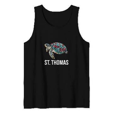 Discover Turtle Pet St Thomas Tribal Sea Turtle Tank Tops