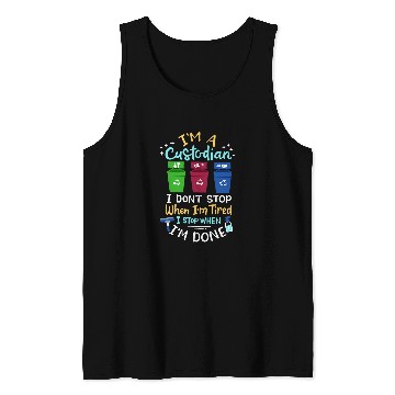 Discover Custodian School Custodian Janitor Tank Tops