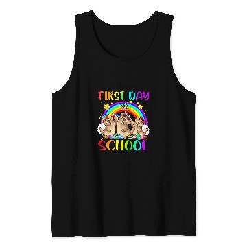 Discover Otter Pet Otters Happy First Day Of School Cute Otter Rainbow Back To School Tank Tops