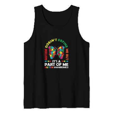 Discover Autism Puzzle Doesnt Define Me But Its A Part Of Me Love Advocacy Tank Tops