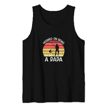 Discover Fishing Fun Men Fishing Papa Hooked On Being A Papa Bass Fish Tank Tops